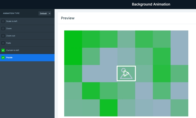Background animation manager