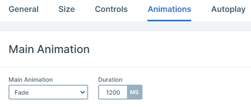 Fading main animation