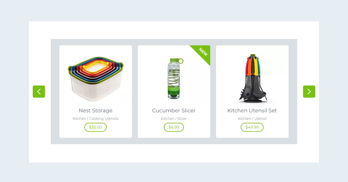 Boxed Product Carousel