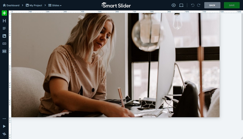 Slide editor of Smart Slider