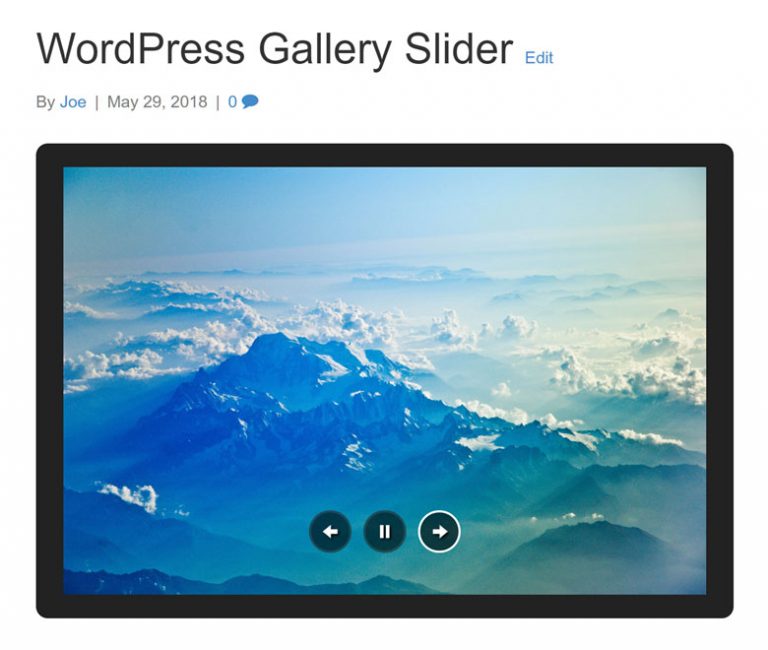 How to Create a WordPress Gallery Slider for Your site