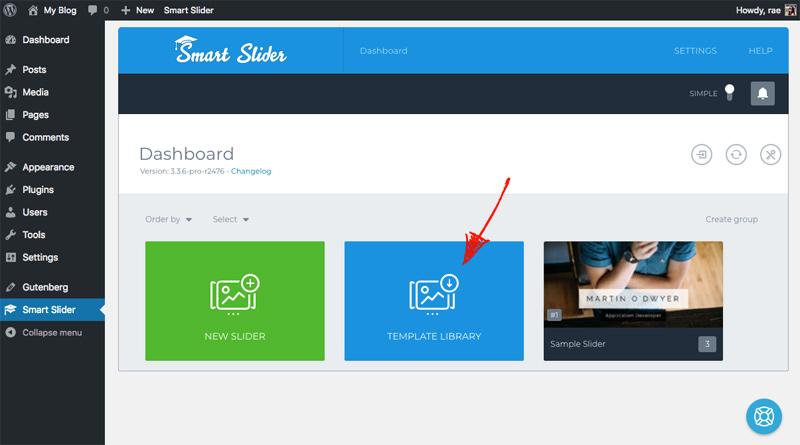 Template Library in Smart Slider 3