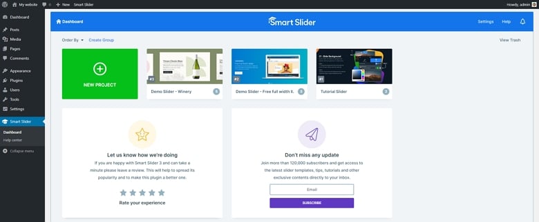 Smart Slider3Dashboard