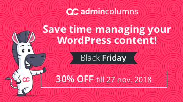 Admin Columns Pro WordPress Black Friday Deal