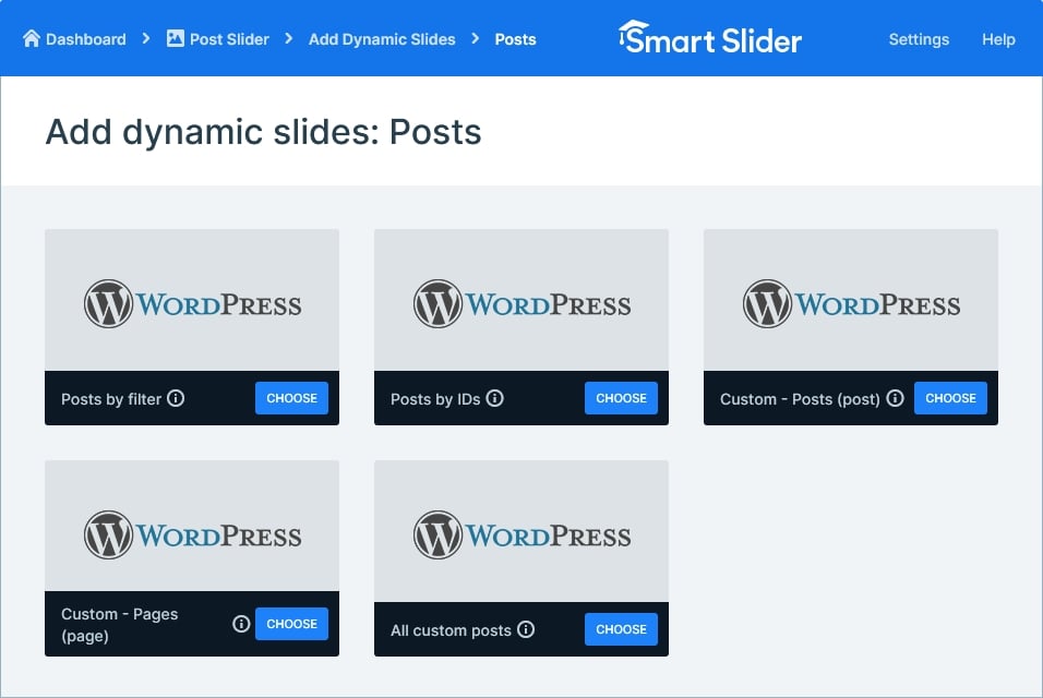 Custom Post types are available in the Pro version of Smart Slider