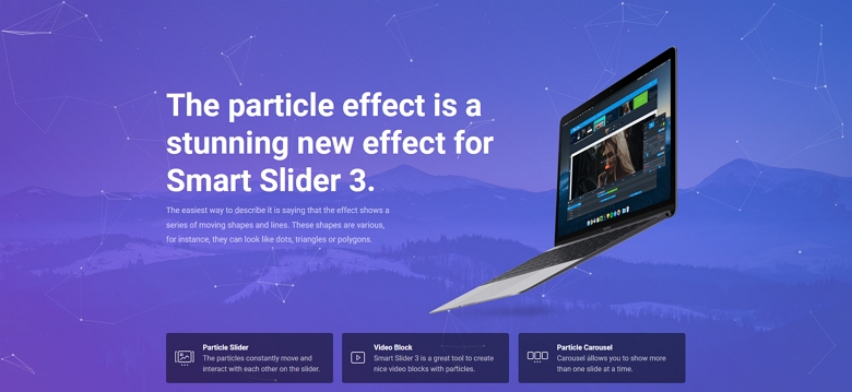 Full Page Particle Slider