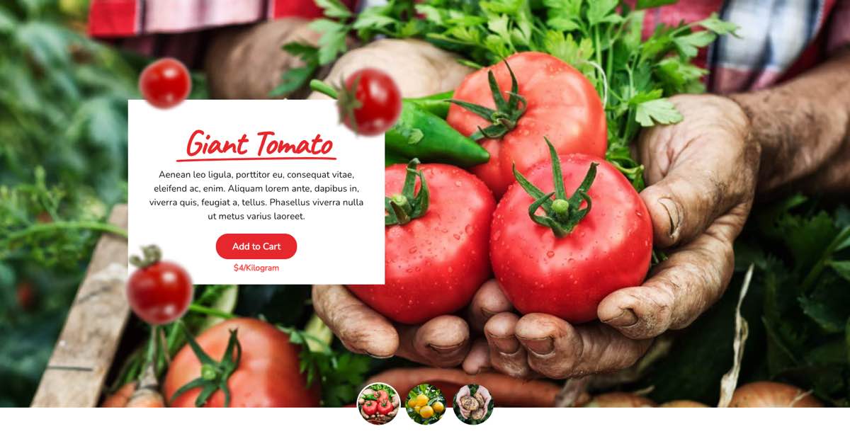 Organic food template with Highlighted Heading layer