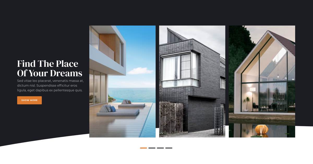 Broken grid layout in the Real Estate template