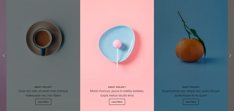 Portfolio slider example