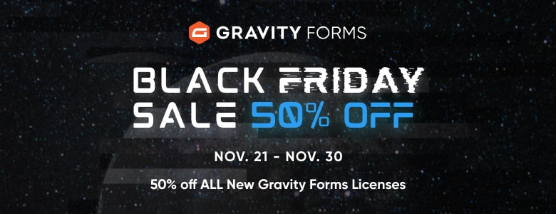 Gravity Forms Black Friday Deal for WordPress