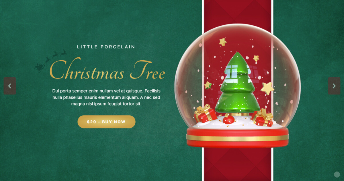 Christmas ornament shop template with Particle effect