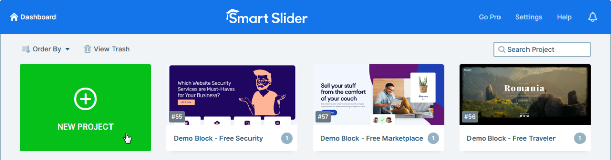 Slider creation in Smart Slider 3